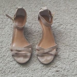 J. Crew small wedge suede sandal - size 7